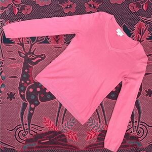 LOFT Pink V-Neck Sweater